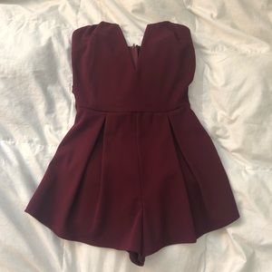 Plunge V-neck romper